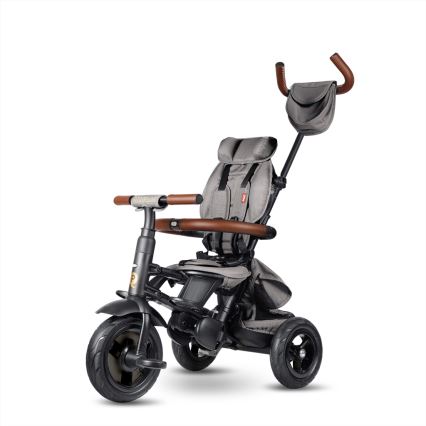 QPlay - Triciclo per bambini 6 in 1 RITO DELUXE grigio