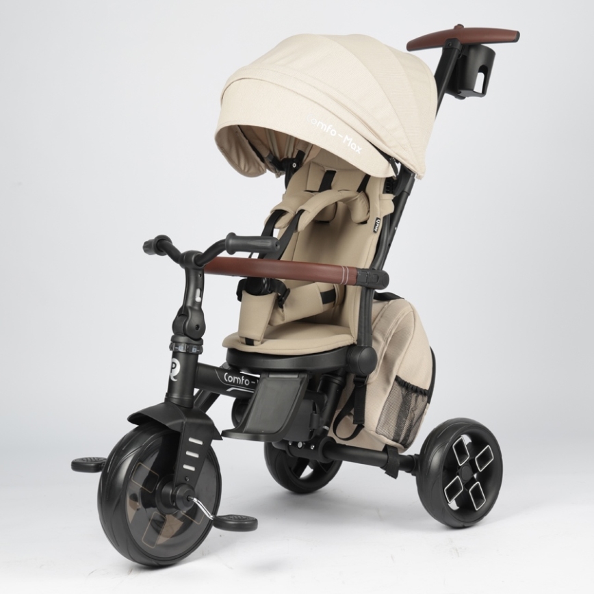 QPlay - Triciclo per bambini 7 in 1 COMFO MAX beige