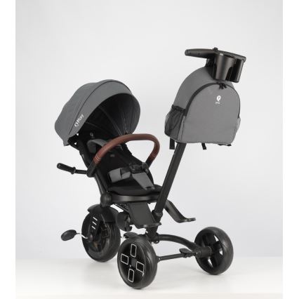 QPlay - Triciclo per bambini 7 in 1 COMFO MAX grigio