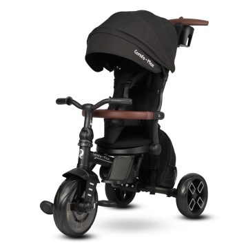 QPlay - Triciclo per bambini 7 in 1 COMFO MAX nero