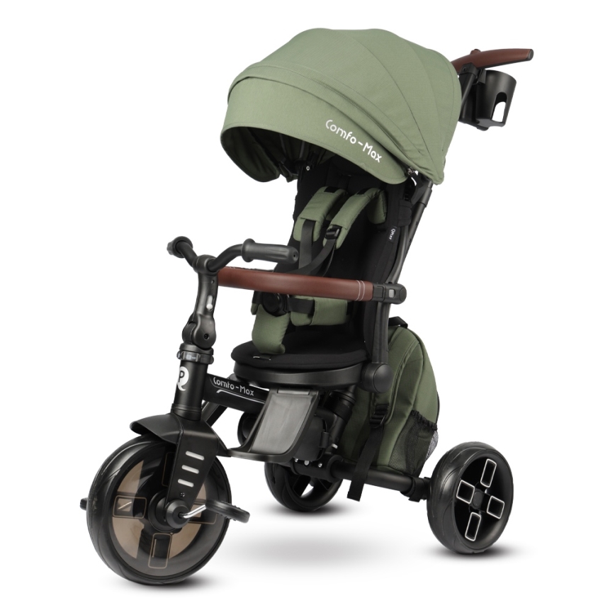 QPlay - Triciclo per bambini 7 in 1 COMFO MAX verde