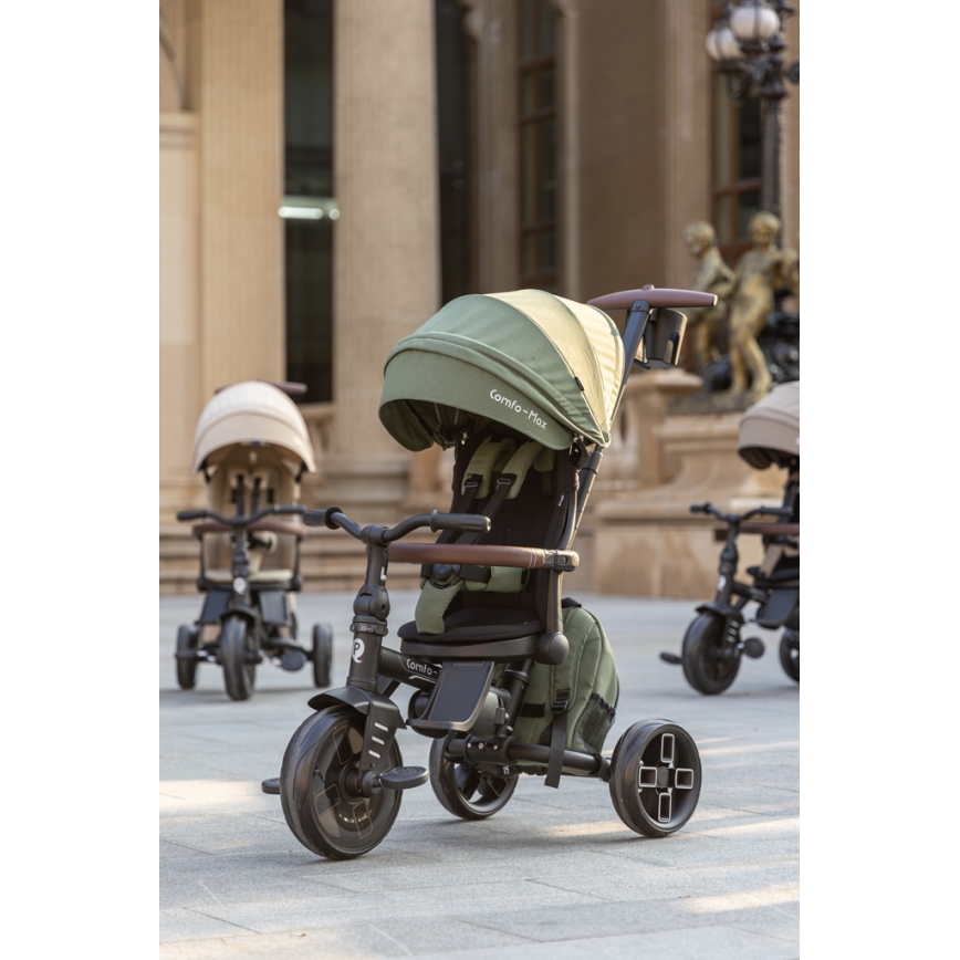 QPlay - Triciclo per bambini 7 in 1 COMFO MAX verde