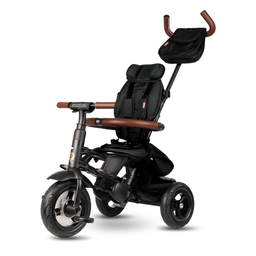 QPlay - Triciclo per bambini RITO DELUXE (Limited special edition) nero