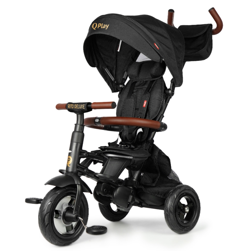 QPlay - Triciclo per bambini RITO DELUXE (Limited special edition) nero