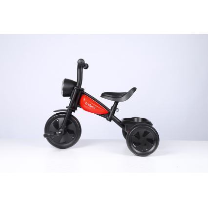 QPlay - Triciclo per bambini TRIDURO nero/rosso