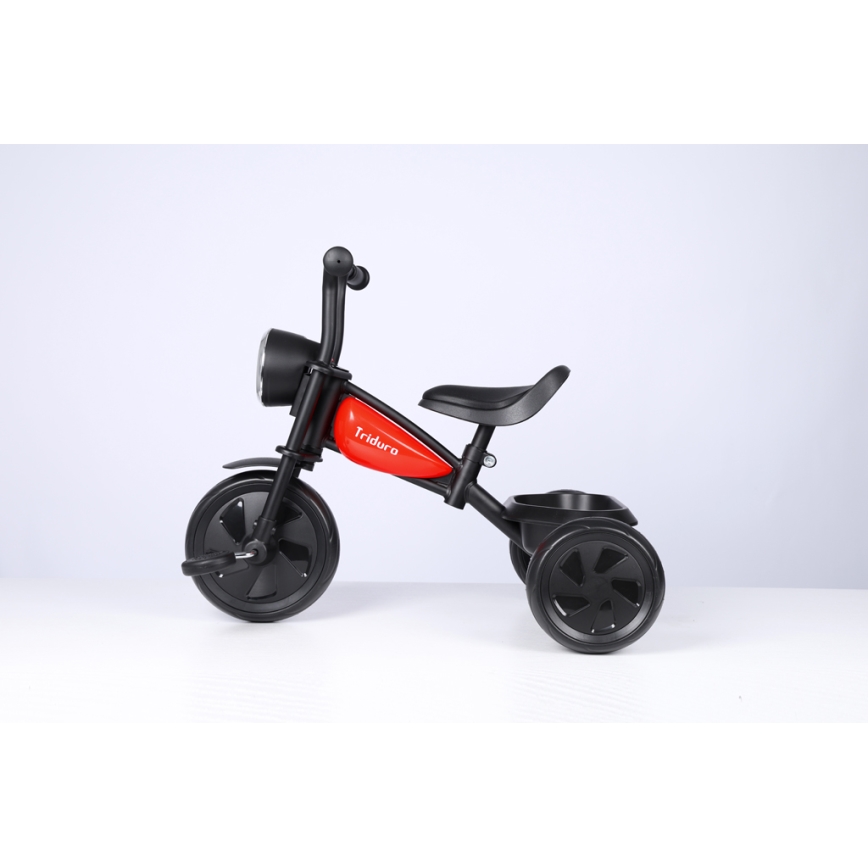 QPlay - Triciclo per bambini TRIDURO nero/rosso