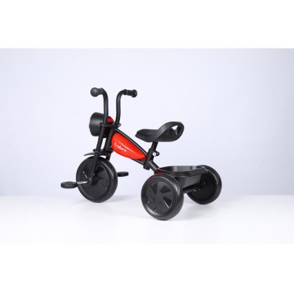 QPlay - Triciclo per bambini TRIDURO nero/rosso