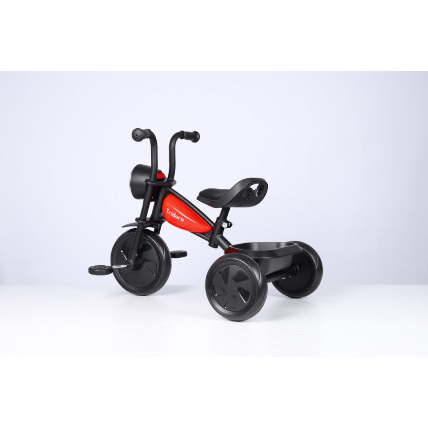QPlay - Triciclo per bambini TRIDURO nero/rosso