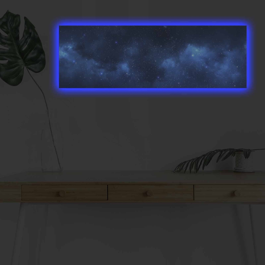 Quadro LED decorativo luminoso LED/2x9V 6LR61