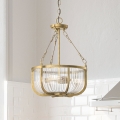 Quintiesse - Lampadario a catena ROUX 3xE27/60W/230V Ø 40,6 cm dorato