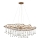 Quintiesse - Lampadario a sospensione con cavo LAGUNA 8xE14/40W/230V diam. 106,7 cm oro
