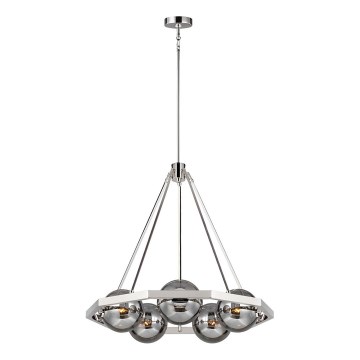 Quintiesse - Lampadario a stelo HARPER 5xE14/60W/230V Ø 77,5 cm cromo lucido/fumé