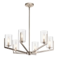 Quintiesse - Lampadario a stelo NYE 6xE14/40W/230V Ø 71,1 cm cromo opaco