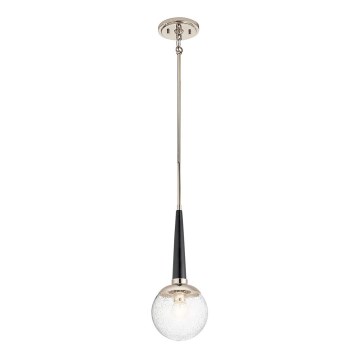 Quintiesse - Lampadario su asta MARILYN 1xE27/60W/230V diam. 19,5 cm cromo lucido/nero