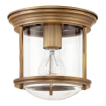 Quintiesse - Plafoniera da esterno HADRIAN 1xE27/60W/230V Ø 19,6 cm IP44 finitura bronzo