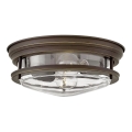 Quintiesse - Plafoniera da esterno HADRIAN 2xE27/40W/230V Ø 27,8 cm IP44 bronzo