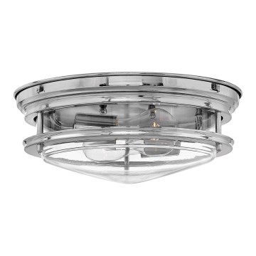 Quintiesse - Plafoniera da esterno HADRIAN 2xE27/40W/230V Ø 27,8 cm IP44 cromo lucido