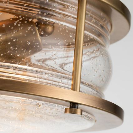 Quintiesse - Plafoniera da bagno ASHLAND 2xE27/60W/230V Ø 30,5 cm IP44 dorata