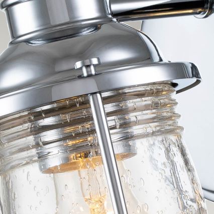 Quintiesse - Lampada da parete per esterni ASHLAND BAY 1xE27/60W/230V IP44 cromo lucido