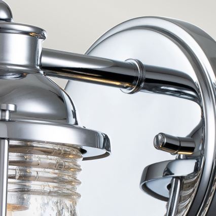 Quintiesse - Lampada da parete per esterni ASHLAND BAY 1xE27/60W/230V IP44 cromo lucido