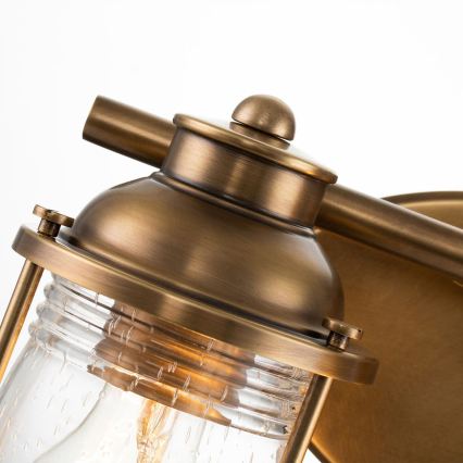 Quintiesse - Applique da bagno ASHLAND BAY 2xE27/60W/230V IP44 bronzo