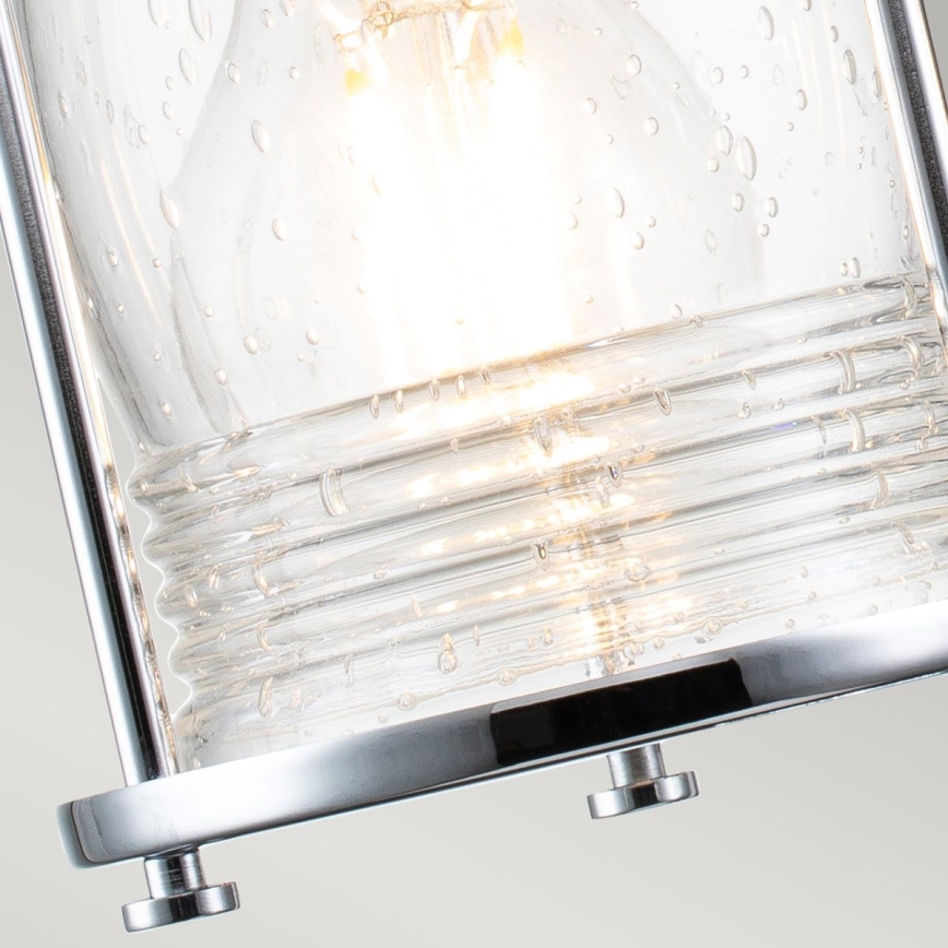 Quintiesse - Lampada da parete per esterno ASHLAND BAY 2xE27/60W/230V IP44 cromo lucido