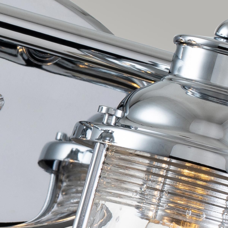 Quintiesse - Lampada da parete per esterno ASHLAND BAY 2xE27/60W/230V IP44 cromo lucido