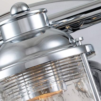 Quintiesse - Applique da esterno ASHLAND BAY 3xE27/60W/230V IP44 cromo lucido