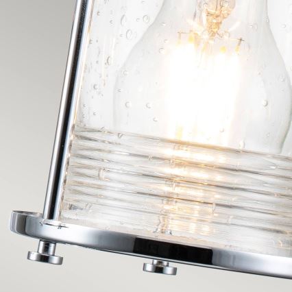 Quintiesse - Applique da esterno ASHLAND BAY 3xE27/60W/230V IP44 cromo lucido