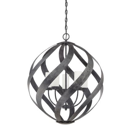 Quintiesse - Lampadario da esterno a catena BLACKSMITH 5xE14/40W/230V Ø 66,4 cm IP44 nero