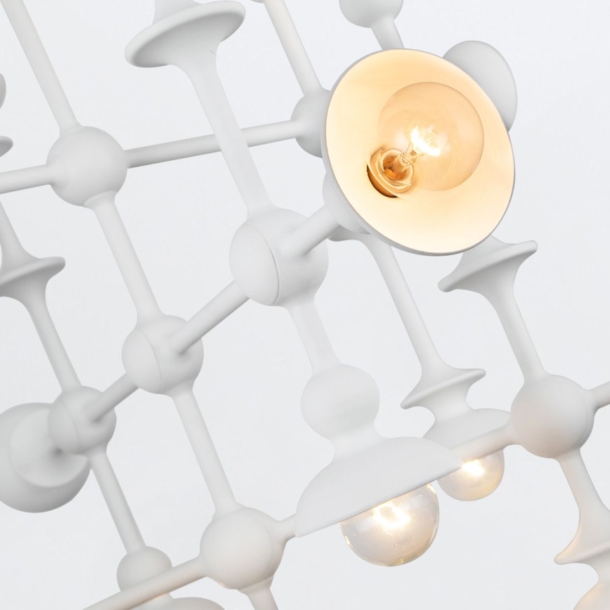 Quintiesse - Lampadario a stelo CADENCE 18xE14/40W/230V bianco