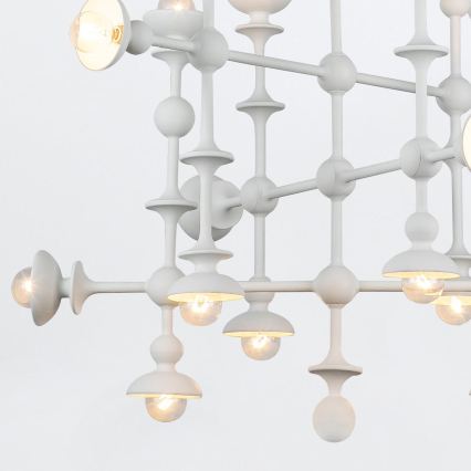 Quintiesse - Lampadario a stelo CADENCE 18xE14/40W/230V bianco