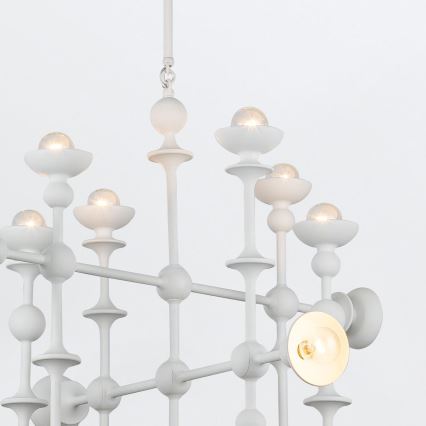 Quintiesse - Lampadario a stelo CADENCE 18xE14/40W/230V bianco