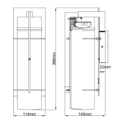 Quintiesse - Applique da esterno a LED EAMES M LED/10W/230V IP44 nero