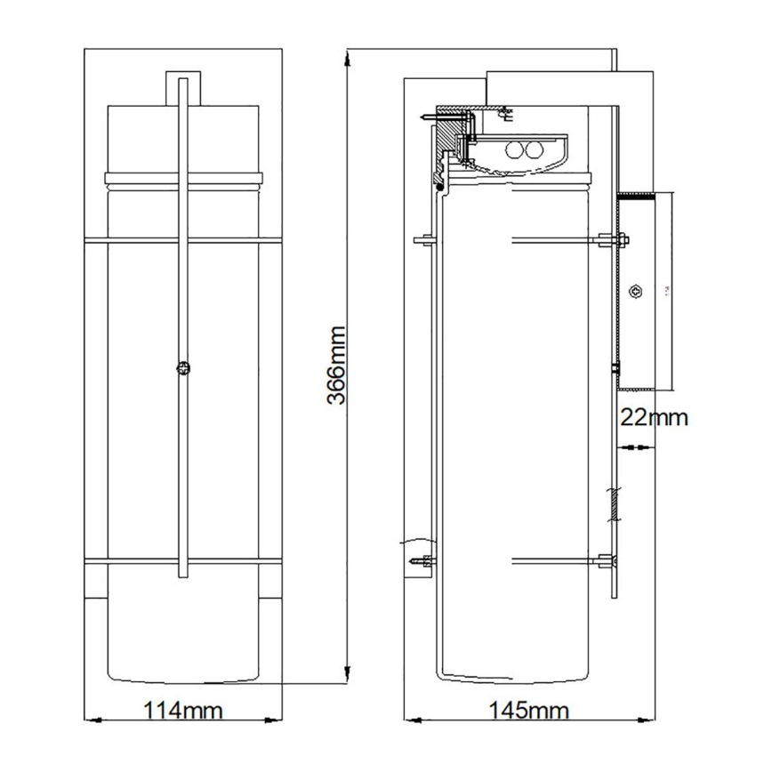 Quintiesse - Applique da esterno a LED EAMES M LED/10W/230V IP44 nero