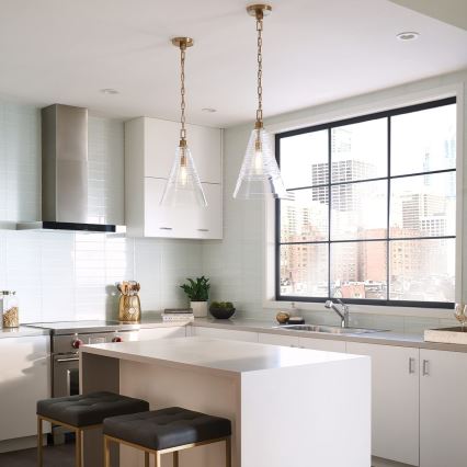 Quintiesse - Lampadario a catena ELMORE 1xE27/60W/230V dorato