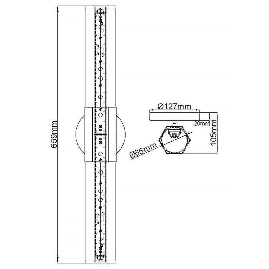 Quintiesse - Applique LED da bagno FACET 2xLED/12W/230V IP44, dorata