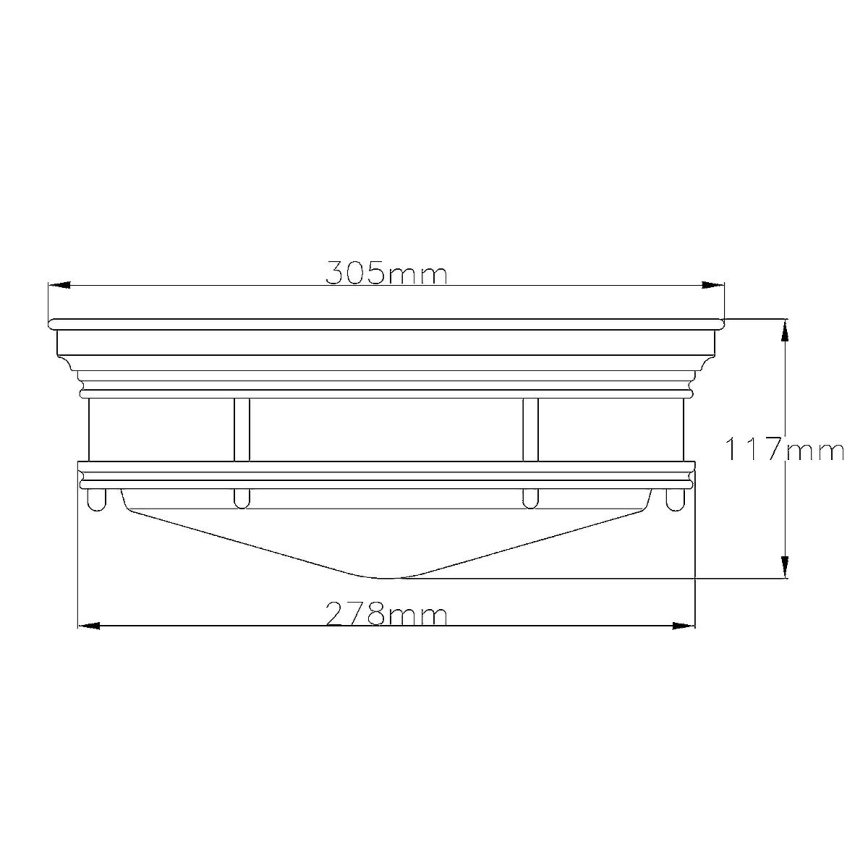 Quintiesse - Plafoniera da esterno HADRIAN 2xE27/40W/230V Ø 30,5 cm IP44 cromo opaco