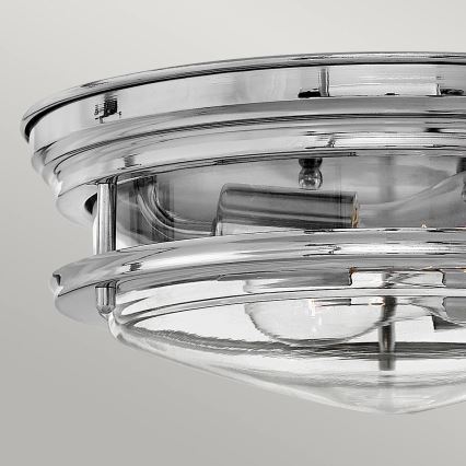 Quintiesse - Plafoniera da esterno HADRIAN 2xE27/40W/230V Ø 27,8 cm IP44 cromo lucido