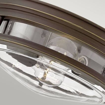 Quintiesse - Plafoniera da esterno HADRIAN 2xE27/40W/230V Ø 27,8 cm IP44 bronzo