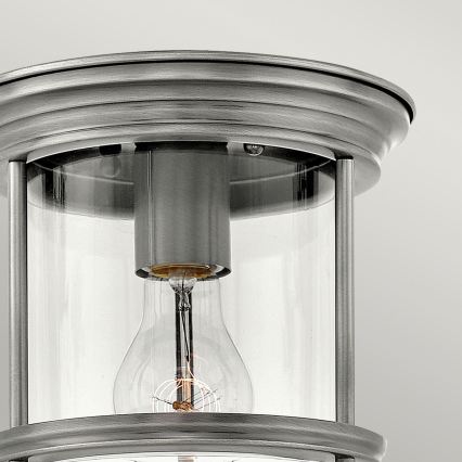 Quintiesse - Plafoniera da soffitto per esterni HADRIAN 1xE27/60W/230V Ø 19,6 cm IP44 cromo satinato
