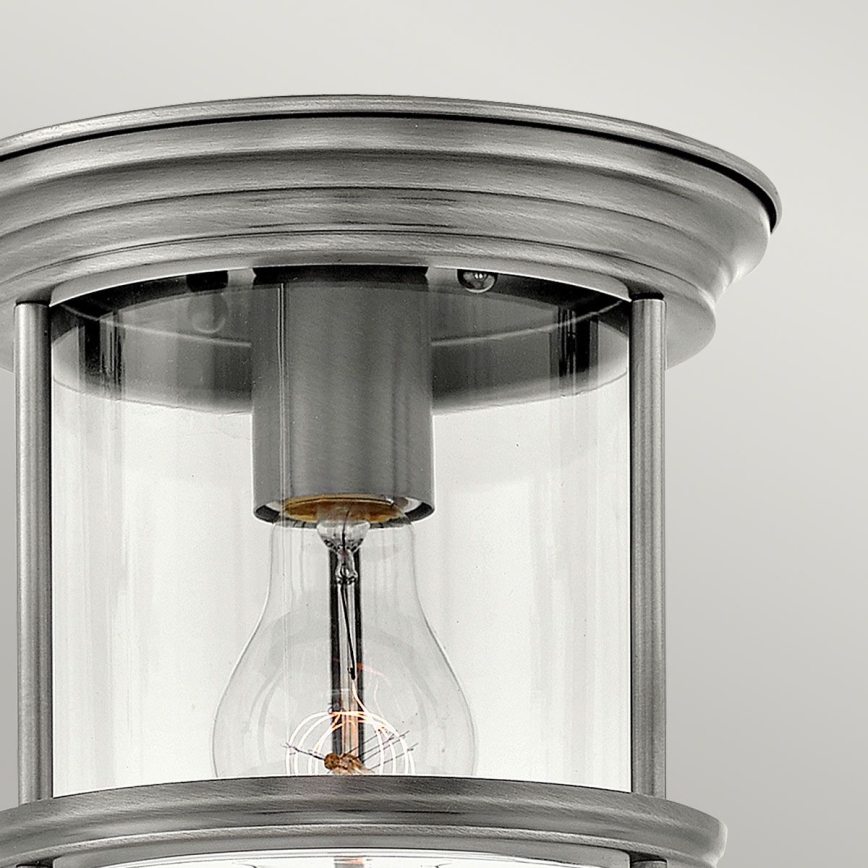 Quintiesse - Plafoniera da soffitto per esterni HADRIAN 1xE27/60W/230V Ø 19,6 cm IP44 cromo satinato