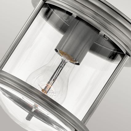 Quintiesse - Plafoniera da soffitto per esterni HADRIAN 1xE27/60W/230V Ø 19,6 cm IP44 cromo satinato