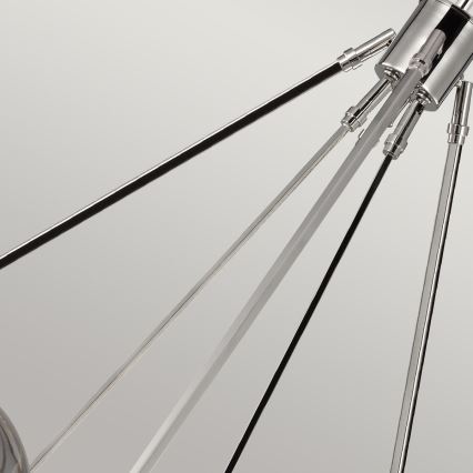 Quintiesse - Lampadario a stelo HARPER 7xE14/60W/230V Ø 81,3 cm cromo lucido/fumé