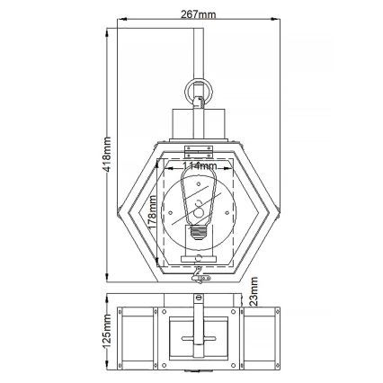Quintiesse - Lampada da parete per esterni HEATH M 1xE27/60W/230V IP44 nero