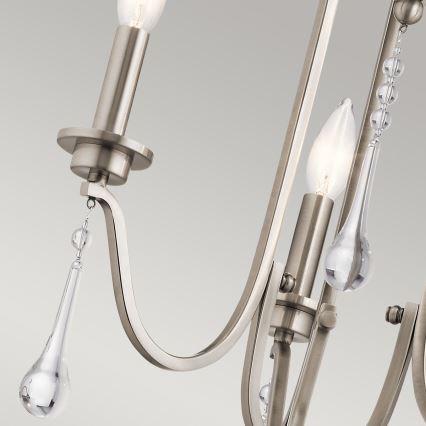 Quintiesse - Lampadario a stelo KARLEE 3xE14/60W/230V diam. 45,7 cm cromo opaco