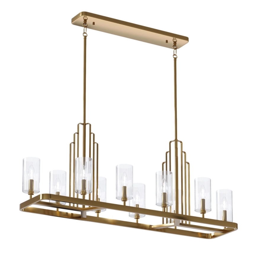 Quintiesse - Lampadario su asta KIMROSE 10xE14/40W/230V oro
