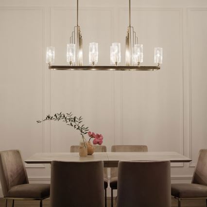 Quintiesse - Lampadario su asta KIMROSE 10xE14/40W/230V oro