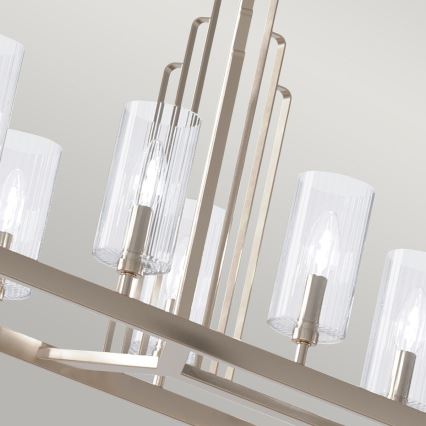 Quintiesse - Lampadario a stelo KIMROSE 10xE14/40W/230V cromo lucido