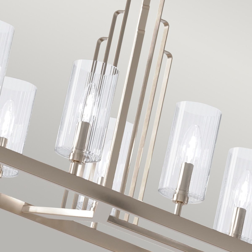 Quintiesse - Lampadario a stelo KIMROSE 10xE14/40W/230V cromo lucido